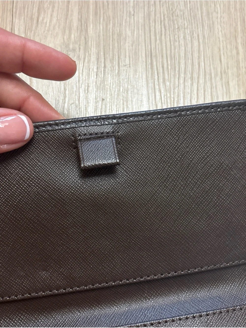 Coach bookcheck Brown Signature Canvas Accent Panel with Dark Trim